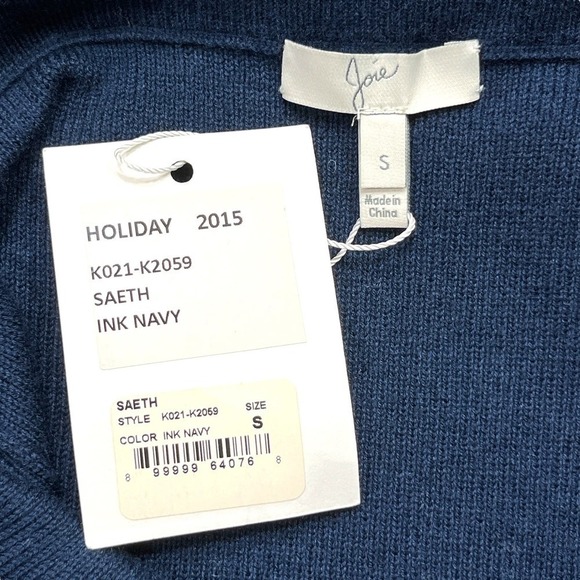 Joie NWT High Waist Wool Blend Flared Silhouette Knit Skirt Ink Navy Size Small - Picture 8 of 9